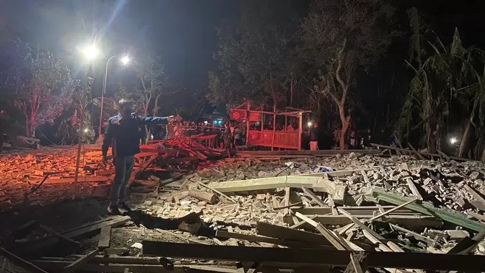 Ledakan di Blitar, tunuh korban terpotong dan terpental 100 meter (Dok Polres Blitar)