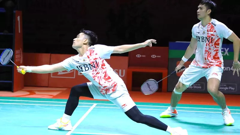 Hasil semifinal Thailand Masters 2023 salah satunya menampilkan perjuangan ganda putra Leo Rolly Carnando dan Daniel Marthin. (Foto: PBSI)