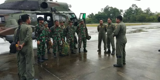 TNI Angkatan Udara memberangkatkan Helikopter Super Puma H-3211. (Dok: TNI AU)