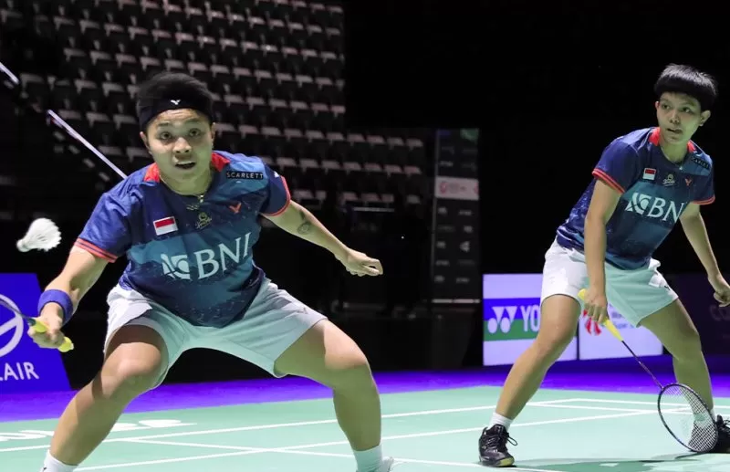 Hasil perempat final Swiss Open 2023 salah satunya menyajikan perjuangan Apriyani Rahayu-Siti Fadia. (Foto: PBSI)
