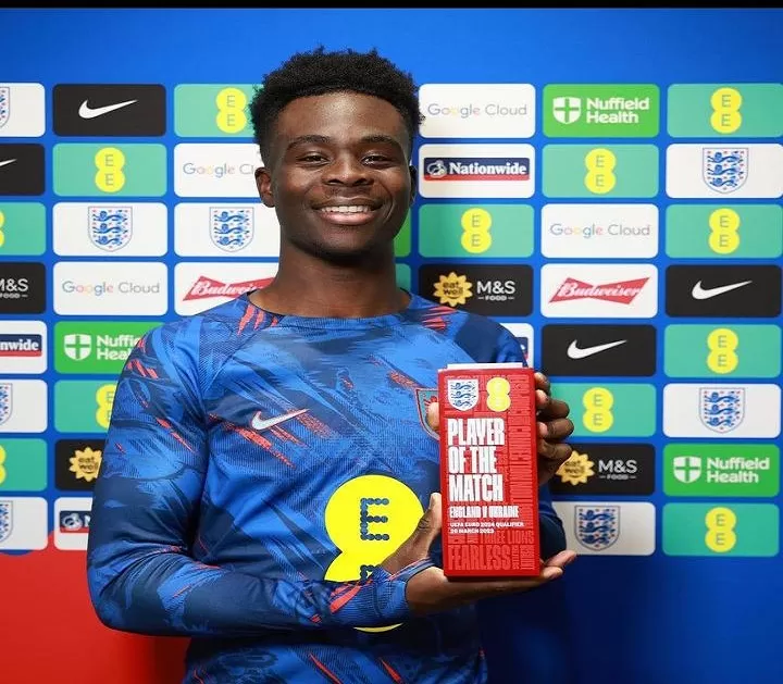 Gareth Southgate puji penampilan Bukayo Saka (sumber: instagram official Bukayo Saka)