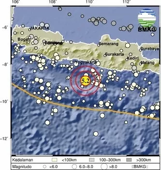 Gempa bumi terkini 5,2 SR mengguncang Kulonprogo, DIY.