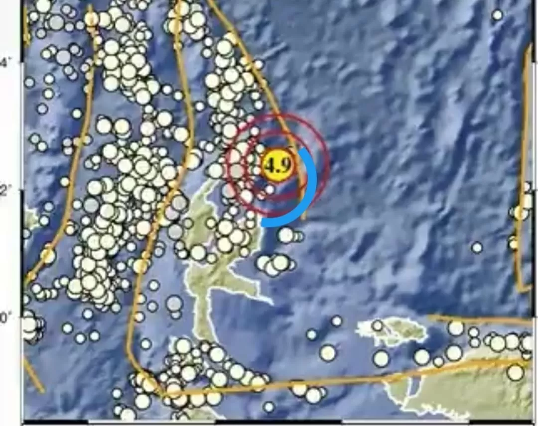 Gempa terkini di Daruba, Maluku Utara kekuatan magnitudo 4,9 