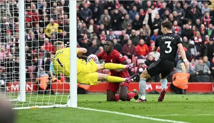 Aaron Ramsdale menjadi penyelamat Arsenal dari kekalahan (sumber: instagram official Aaron Ramsdale)