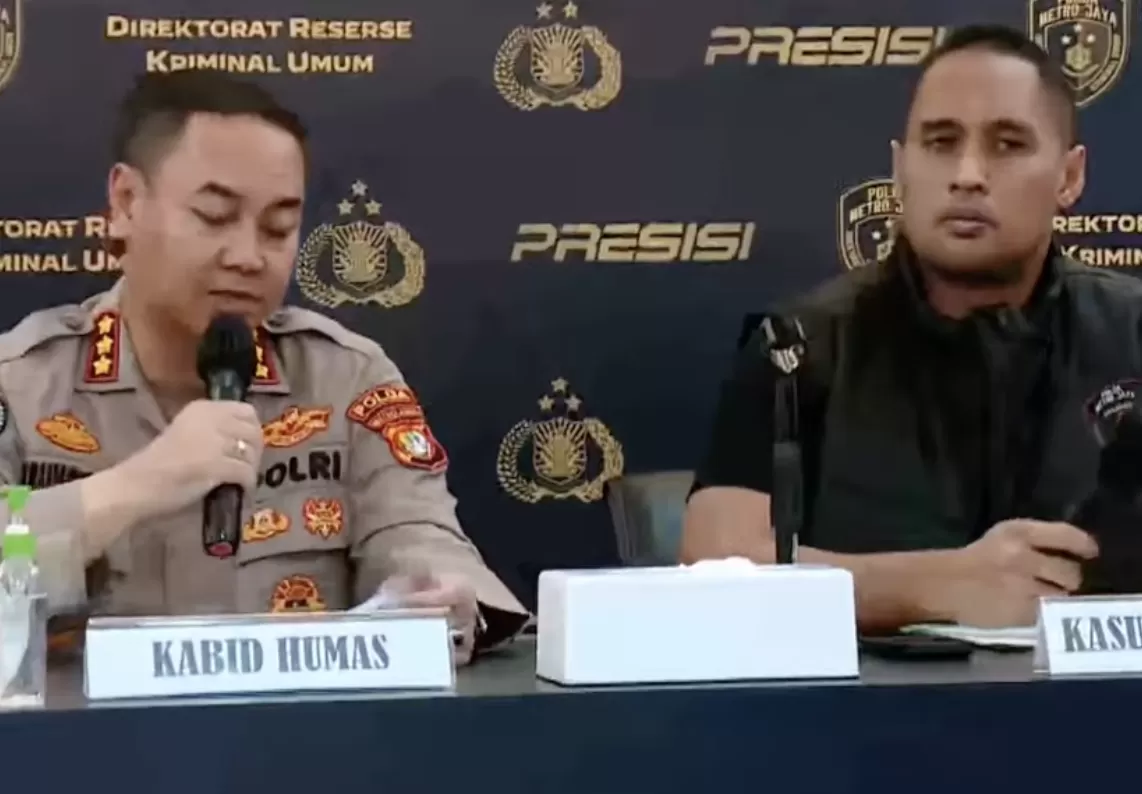 Kabid Humas Polda Metro Jaya dan Kasubdit Resmob Polda Metro Jaya.