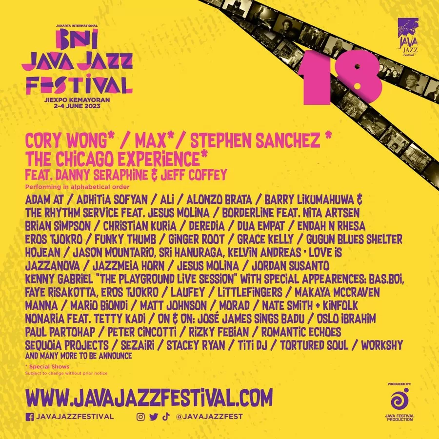 Line Up Java Jazz Festival 2023 Jakarta. (Twitter/JavaJazzFest) 