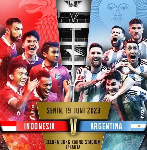 Tiket Indonesia Vs Argentina resmi dirilis oleh PSSI untuk FIFA matchday 19 Juni 2023. (Foto: PSSI) 