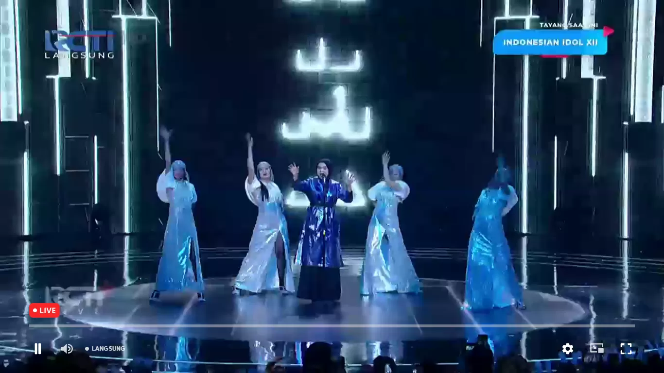 Salma Indonesian Idol 2023 Lolos Babak Road to Grand Final, Langganan Raih 5 Standing Ovation (Foto: Tangkap Layar LIve Streaming)