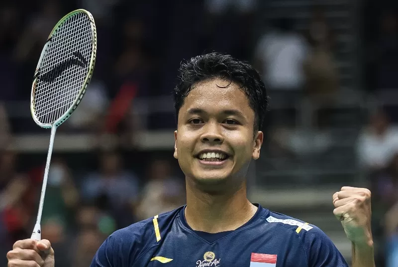 Hasil semifinal Singapore Open 2023 salah satunya menyajikan perjuangan tunggal putra Indonesia, Anthony Ginting. (Foto: Badmintalk)