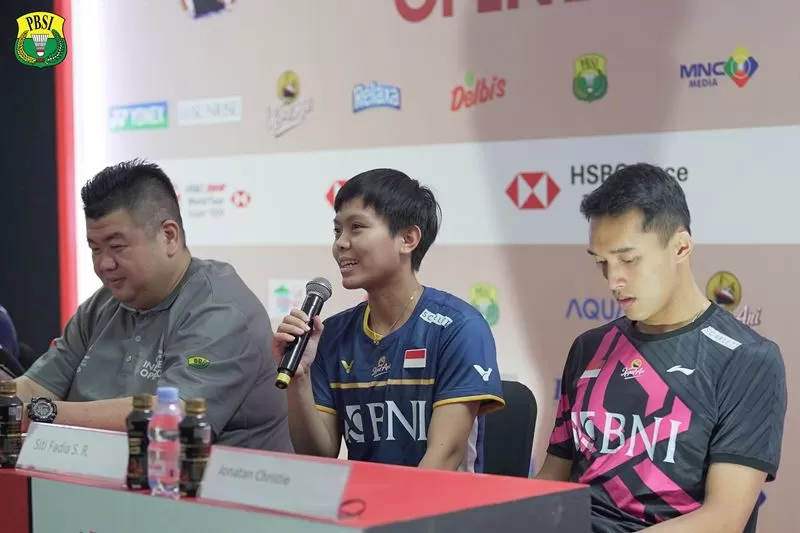 Apriyani Rahayu/Siti Fadia Silva Ramadhanti sesumbar juara Indonesia Open 2023. (Foto: PBSI)