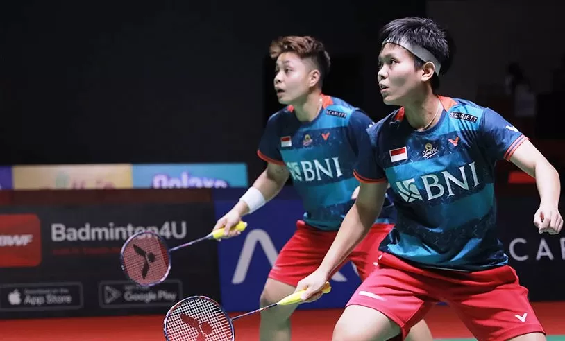Hasil Indonesia Open 2023 hari 2 salah satunya menyajikan perjuangan ganda putri Indonesia, Apriyani Rahayu/Siti Fadia. (Foto: PBSI)