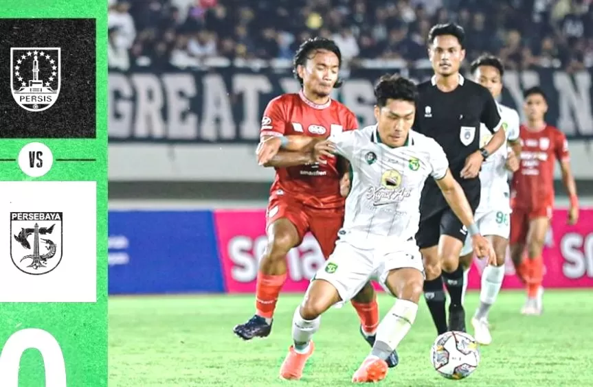 Hasil Persis Solo Vs Persebaya Surabaya pada laga uji coba pramusi Liga 1 2023/2024. (Foto: Persebaya Surabaya)
