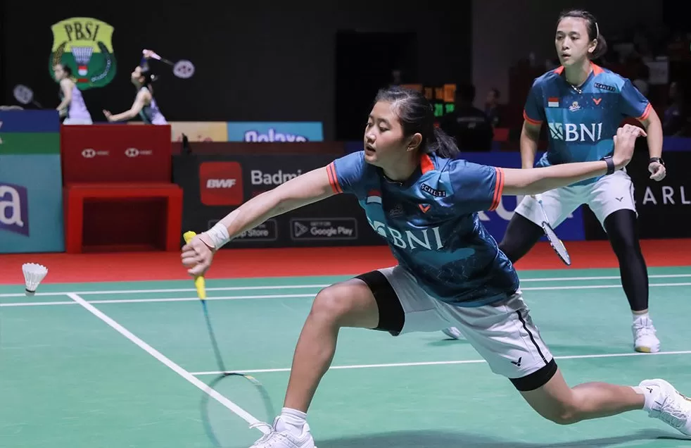Hasil semifinal Taipei Open 2023 salah satunya menampilkan perjuangan ganda putri Indonesia, Febriana Dwipuji Kusuma/Amalia Cahaya Pratiwi. (Foto: PBSI)