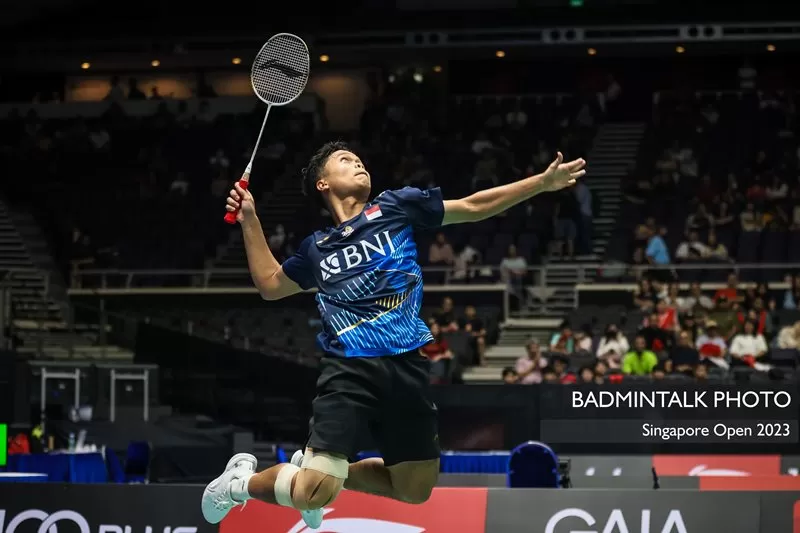 Jadwal semifinal Singapore Open 2023 menyajikan perjuangan tunggal putra Indonesia, Anthony Sinisuka Ginting. (Foto: Badmintalk)