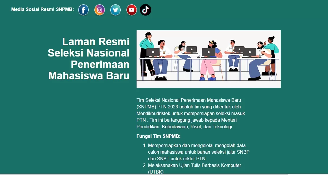 Link pengumuman UTBK SNBT 2023 (Dok tangkapan layar)