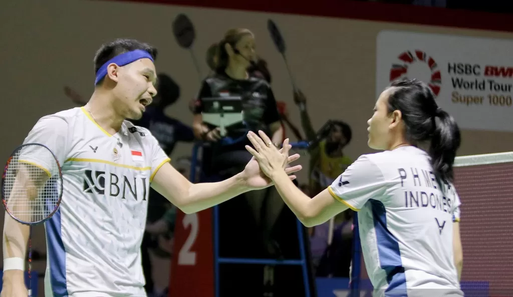 Hasil perempat final Indonesia Open 2023 untuk wakil Indonesia yang tersisa di ganda campuran, Rinov Rivaldy/Pitha Haningtyas Mentari ada di sini. (Foto: Badmintalk)