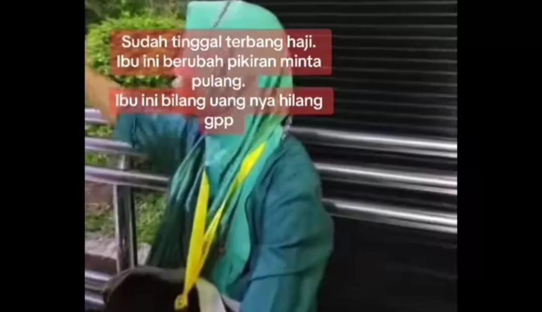 Video viral nenek minta pulang tak mau naik haji (tangkapan layar)