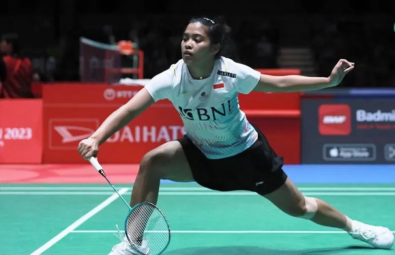 Hasil Japan Open 2023 perempat final salah satunya menampilkan tunggal putri Indonesia, Gregoria Mariska Tunjung. (Foto: PBSI)
