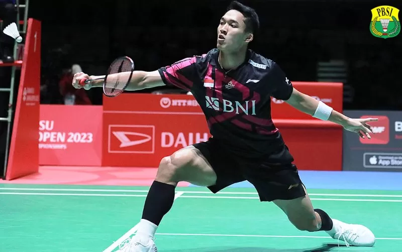Hasil semifinal Japan Open 2023 salah satunya menyajikan perjuangan tunggal putra Indonesia, Jonatan Christie. (Foto: PBSI)