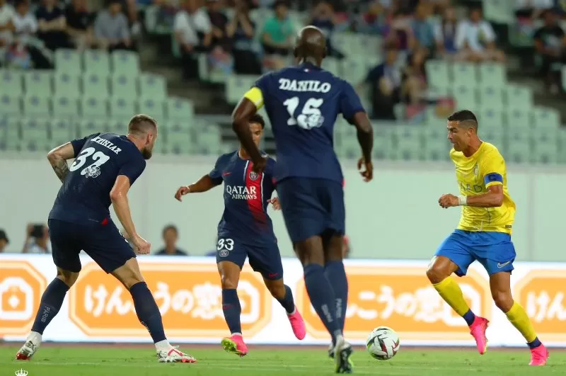 PSG Vs Al Nassr 0-0 menyiratkan penampilan Cristiano Ronaldo dan tim besutan Luis Enrique Mengecewakan. (Foto: Al Nassr)