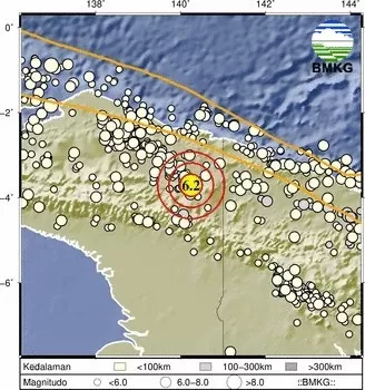 Gempa terkini M6,2 mengguncang Papua Barat.