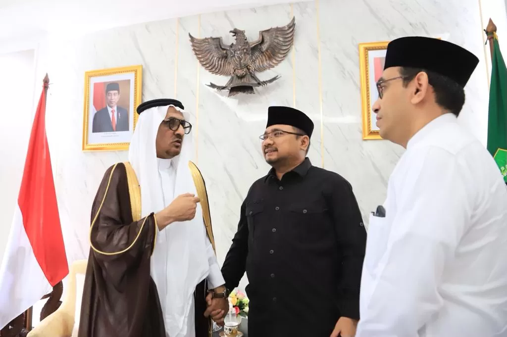 Menteri Agama Yaqut Cholil Qoumas dan Dubes Arab Saudi Faisal bin Abdullah Al-Amudi. (Dok: MCH)