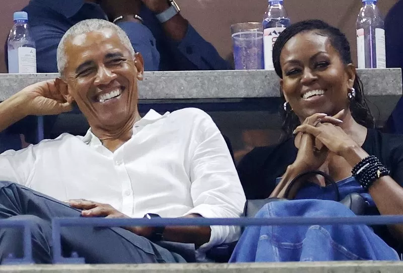 Barack Obama dan Michele Obama menonton malam pembukaan Grand Slam AS Terbuka 2023. (Foto: Tennis.com)