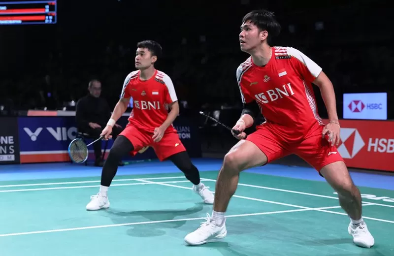 Hasil Australian Open 2023 hari 1 salah satunya menyajikan perjuangan pasangan ganda putra Indonesia, Leo Carnando/Daniel Marthin. (Foto: PBSI)