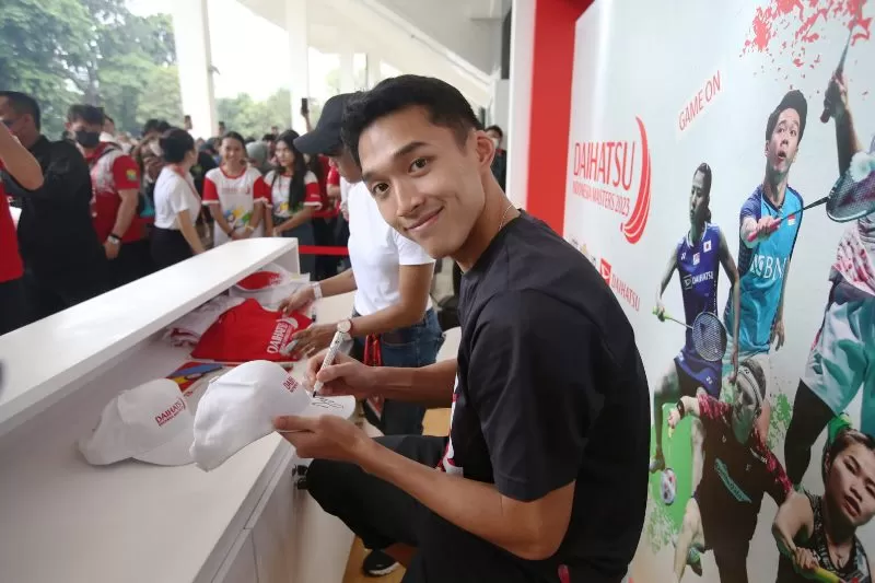 Jonatan Christie jalani latihan tahap terakhir sebelum bertempur di Kejuaraan Dunia Bulutangkis 2023, di Denmark, pada 21-27 Agustus 2023. (Foto: PBSI)