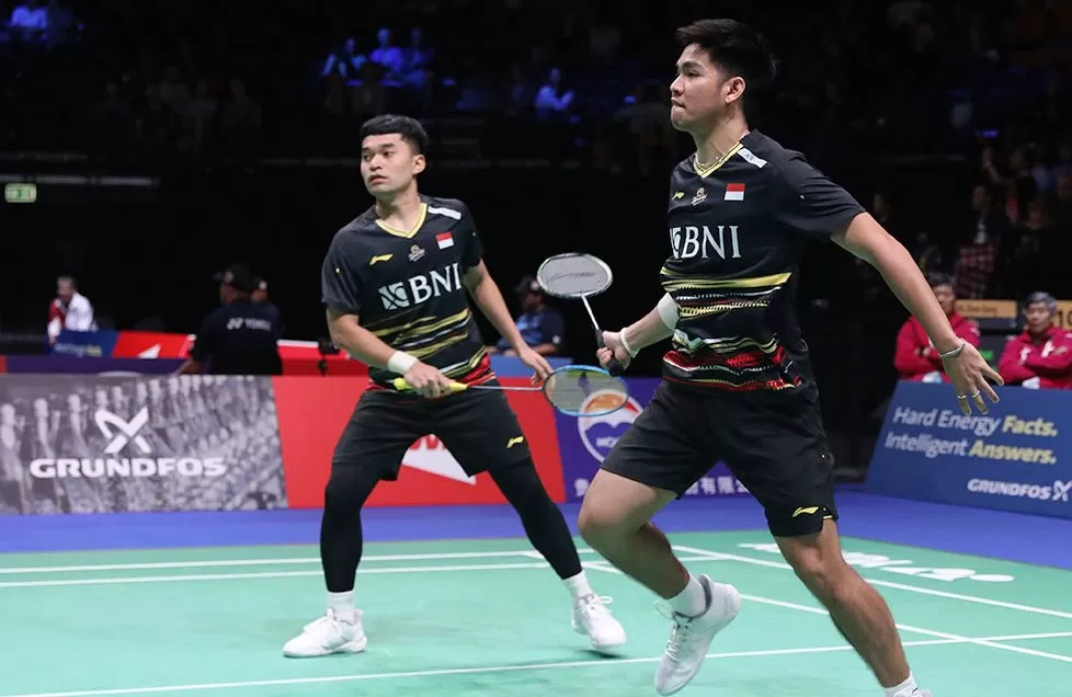 Langkah pasangan ganda putra Indonesia Leo Rolly Carnando/Daniel Marthin di BWF World Championships 2023 terhenti di babak 16 besar. (Foto: PBSI)