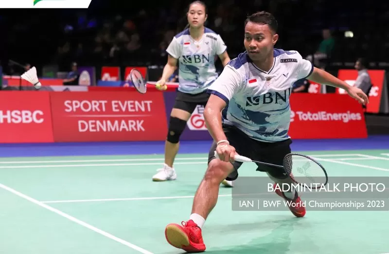 Rehan Naufal Kusharjanto/Lisa Ayu Kusumawati di BWF World Championships 2023 hari 3. (Foto: Badmintalk)