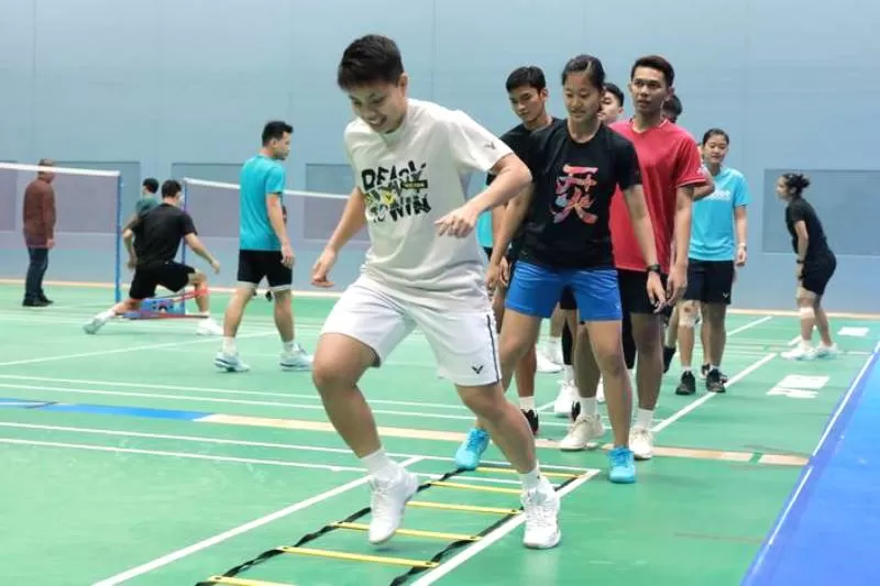 Tim Indonesia mulai berlatih di Kopenhagen, Denmark, jelang dimulainya Kejuaraan Dunia Bulutangkis 2023. (Foto: PBSI)