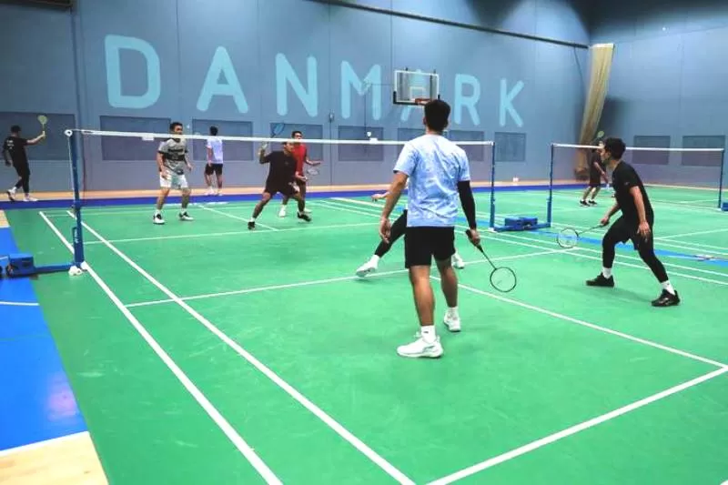 Tim Indonesia mulai berlatih di Kopenhagen, Denmark, jelang dimulainya Kejuaraan Dunia Bulutangkis 2023. (Foto: PBSI)