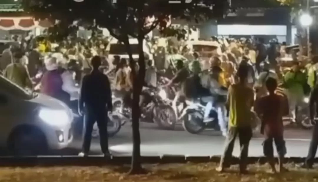 Keributan antara YouTuber dan Ojol di Tebet, Jaksel (Dok tangkapan layar)