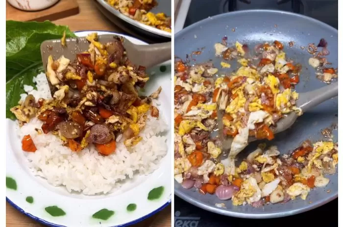 Resep Oseng Bawang Viral ini, cocok untuk Anda yang memiliki sedikit waktu di dapur. Walaupun simple, namun lezat dan gurih. (source instagram @nanakoot)