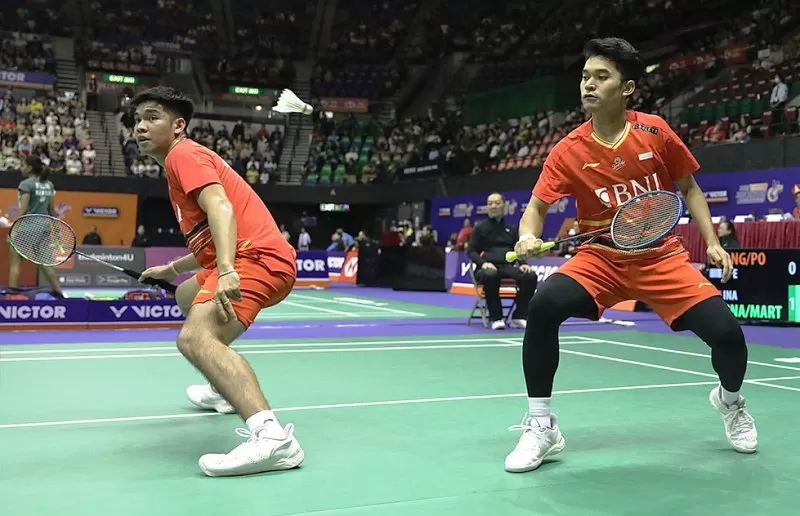 Hasil Hong Open 2023 babak perempat final salah satunya menyajikan perjuangan ganda putra Indonesia, Leo Carnando/Daniel Marthin. (Foto: PBSI)