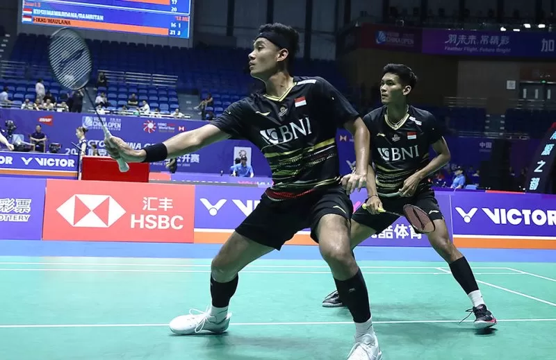 Jadwal China Open 2023 perempat final bakal menampilkan perjuangan ganda putra Indonesia Bagas Maulana/Muhammad Shohibul Fikri. (Foto: PBSI)