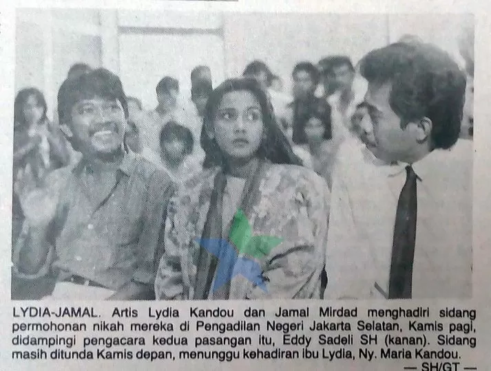 Jamal Mirdad dan Lydia Kandou hadiri sidang permohonan nikah di PN Jaksel (Dok Perpustakaan Nasional)