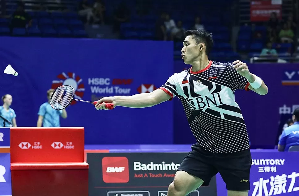 Jonatan Christie di babak 16 besar China Open 2023. (Foto: PBSI)