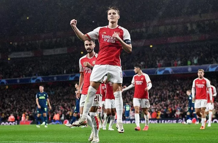 Martin Odegaard puas bawa Arsenal menang telak atas PSV (Foto: instagram official Martin Odegaard)