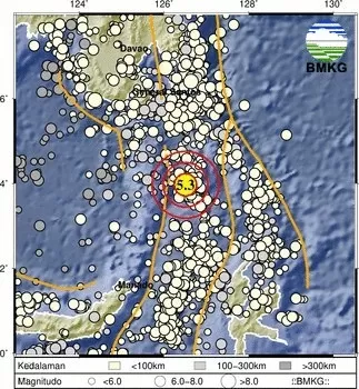 Gempa terkini M5,3 SR mengguncang Kepulauan Talaud.