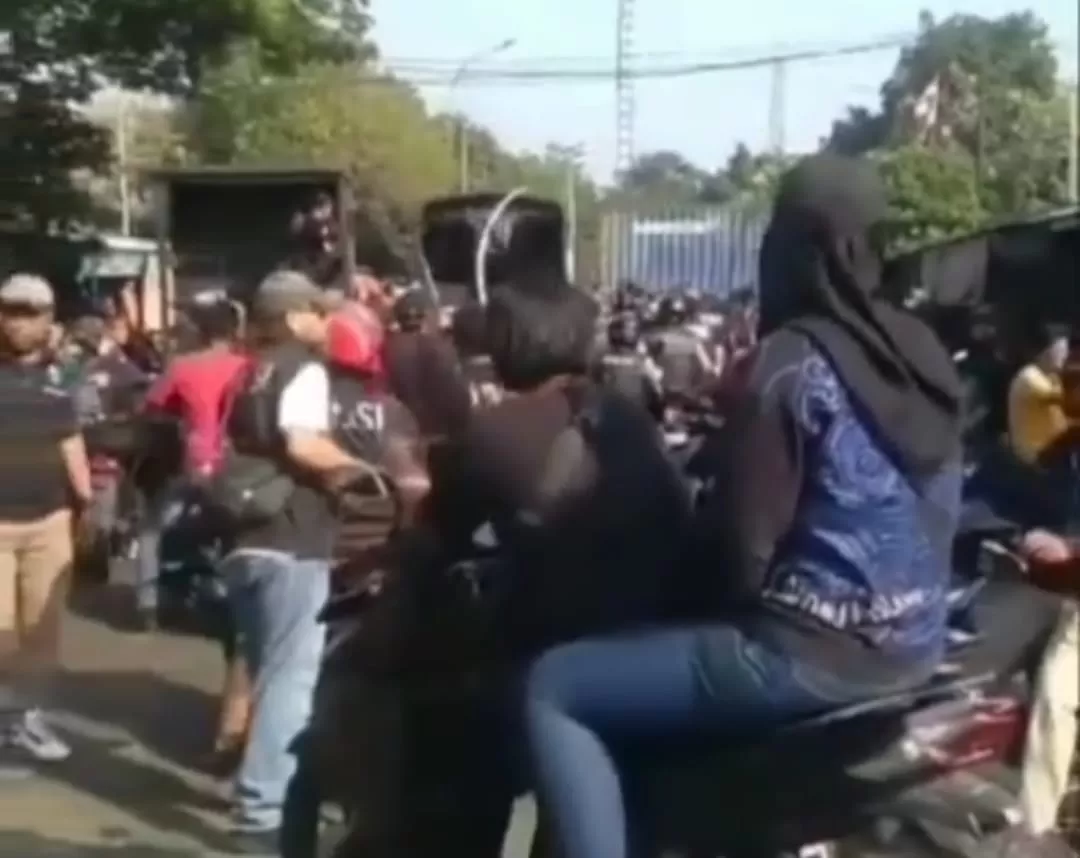 Ratusan polisi gerebek Kampung Bahari, Tanjung Priok, Jakarta Utara (Dok tangkapan layar)
