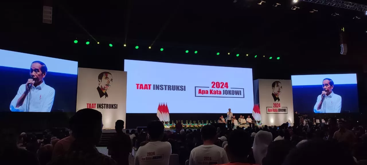 Presiden Jokowi  menghadiri konsolidasi akbar relawan Alap-alap di Sentul International Convention Center (SICC). (Dok: Jimmy Radjah) 