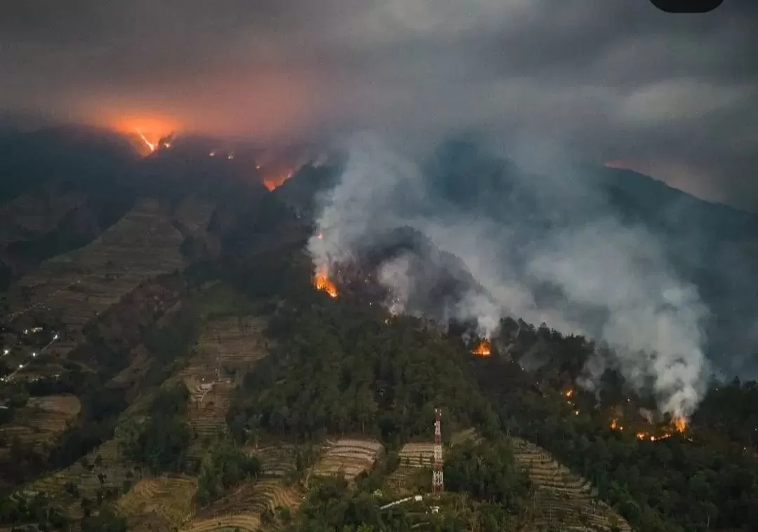 Karhutla di kawasan Gunung Merbabu meluas hingga Boyolali (Dok Instagram) 