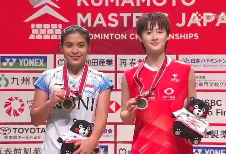 Gregoria Mariska berhasil raih gelar BWF World Tour Super 500 pertamanya ((Foto: Facebook/Badminton Lovers))