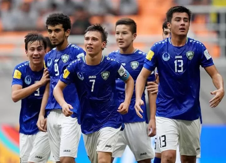 Uzbekistan U-17 berhasil tumbangkan Inggris U-17 pada babak 16 besar Piala Dunia U-17 2023 (Foto: instagram/@uzbekistanfa)