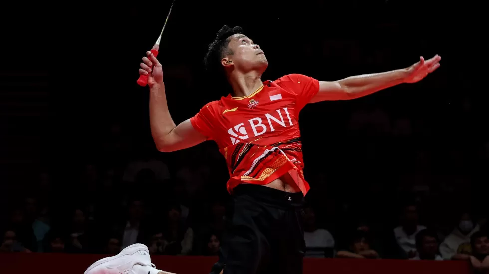 Anthony Ginting mencatat hasil positif dalam laga penyisihan grup BWF World Tour Finals 2023 (Foto: BWF)