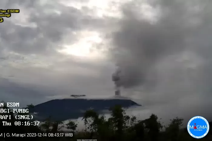 Gunung Marapi kembali Erupsi  (Foto: laman magma.esdm.go.id)