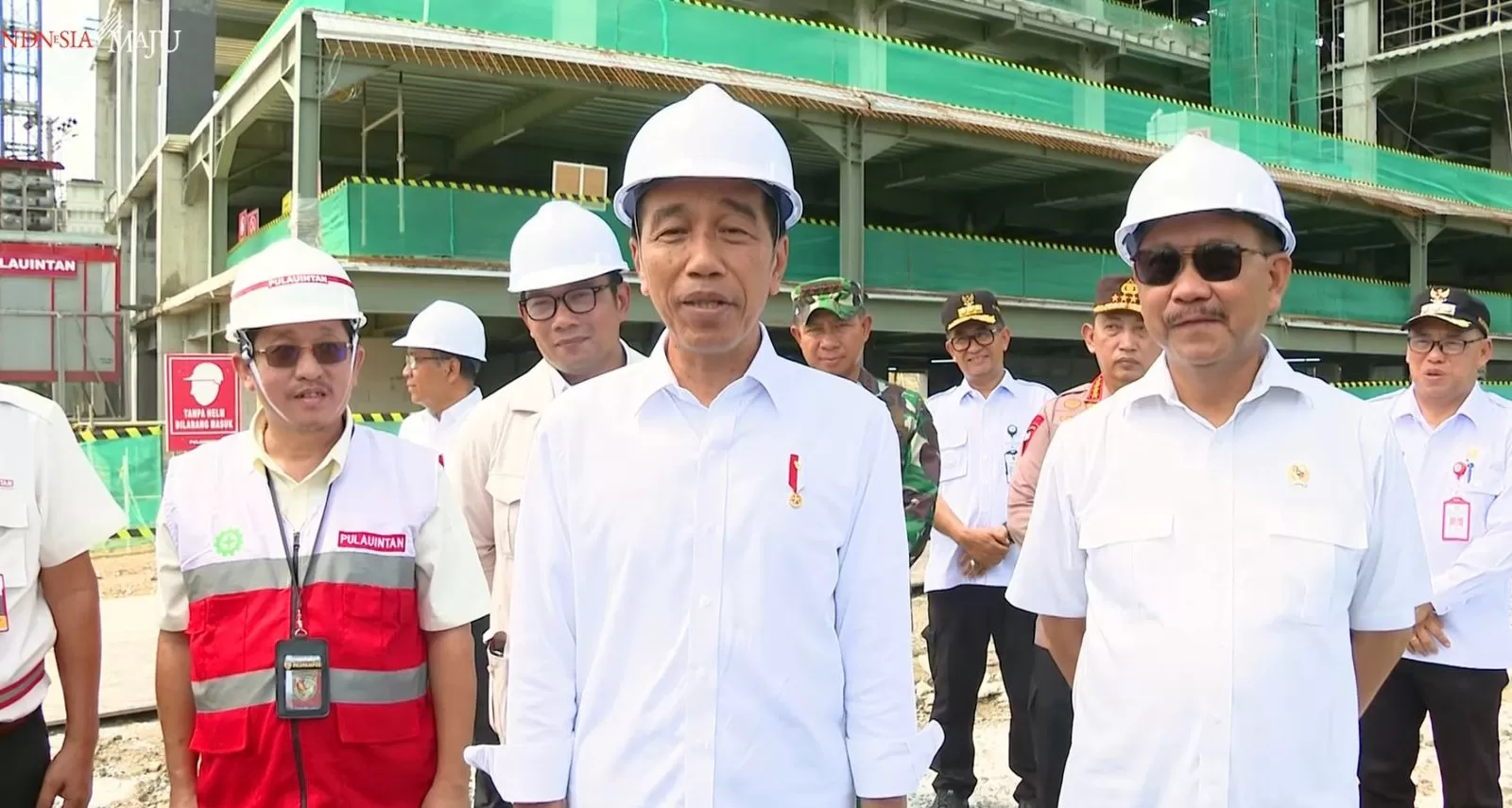 Presiden Jokowi tinjau pembangunan Hotel Nusantara (YouTube Setpres RI)