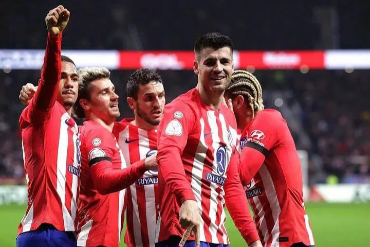 Atletico Madrid melaju ke perempat final Copa del Rey 20232024 setelah berhasil mengalahkan Real Madrid (Foto: instagram/@alvaromorata)